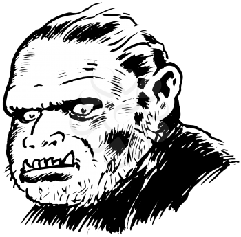 Royalty Free Clipart Image of an Ogre