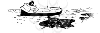 Royalty Free Clipart Image of an Oil Spill