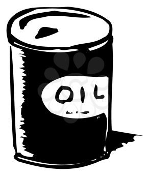 Royalty Free Clipart Image of an Oil Drum