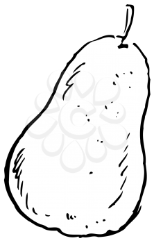 Royalty Free Clipart Image of a Pear
