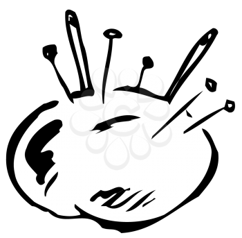 Royalty Free Clipart Image of a Pincushion