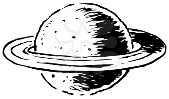 Royalty Free Clipart Image of Saturn