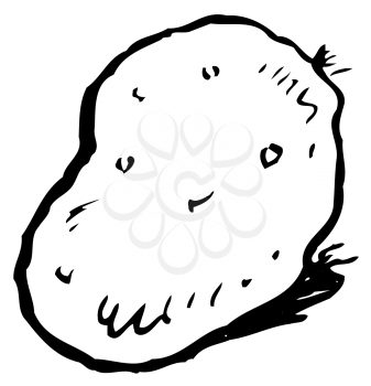 Royalty Free Clipart Image of a Potato