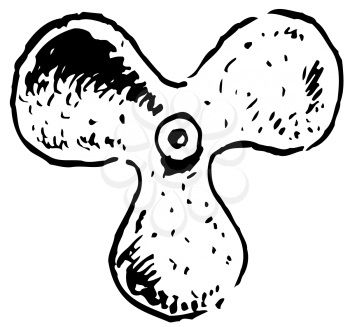 Royalty Free Clipart Image of a Propeller