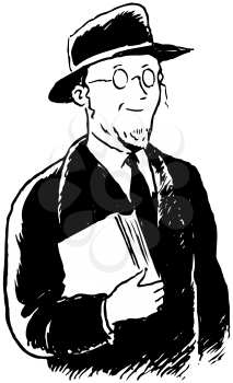 Royalty Free Clipart Image of a Rabbi