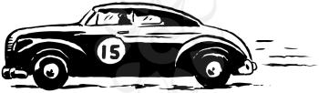 Royalty Free Clipart Image of a Race Car