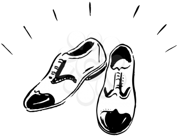 Royalty Free Clipart Image of 50's-Style Shoes