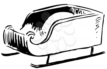 Royalty Free Clipart Image of Santa's sleigh
