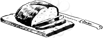 Royalty Free Clipart Image of
Sliced Bread