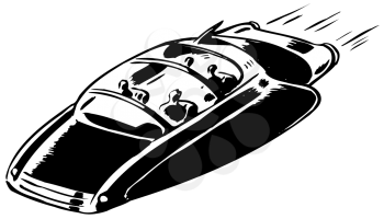 Royalty Free Clipart Image of a Space Car