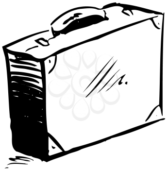Royalty Free Clipart Image of an Old Suitcase