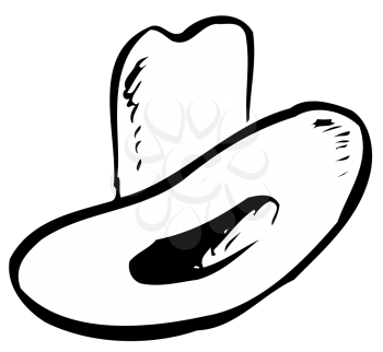 Royalty Free Clipart Image of a Ten Gallon Hat