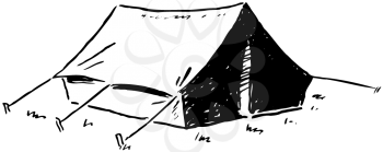 Royalty Free Clipart Image of a Tent
