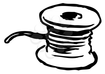 Royalty Free Clipart Image of a Spool of Threat