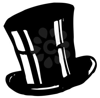 Royalty Free Clipart Image of a Top Hat