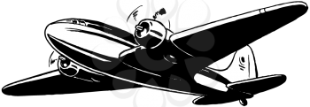 Royalty Free Clipart Image of a Transport Plane