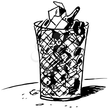 Royalty Free Clipart Image of a Trash Receptacle