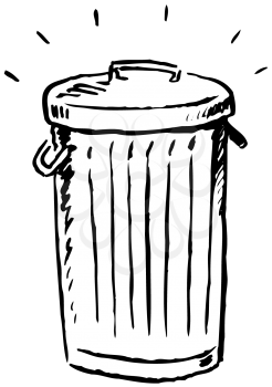 Royalty Free Clipart Image of a Trashcan