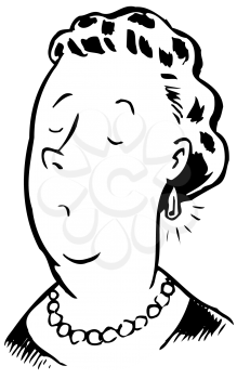 Royalty Free Clipart Image of a Matron