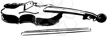 Royalty Free Clipart Image of a Violin