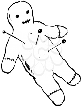 Royalty Free Clipart Image of a Voodoo Doll