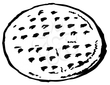 Royalty Free Clipart Image of a Waffle