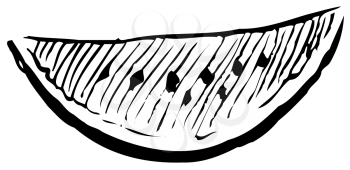 Royalty Free Clipart Image of a Watermelon Slice