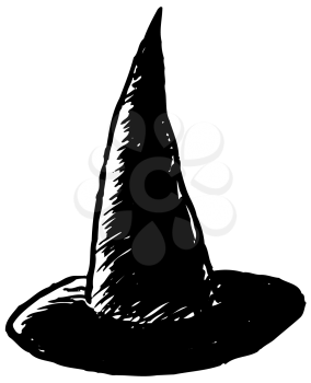 Royalty Free Clipart Image of a Witch's Hat