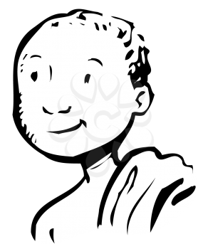 Royalty Free Clipart Image of a Young African Boy