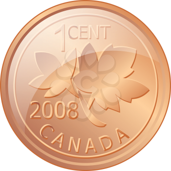 Royalty Free Clipart Image of a Penny