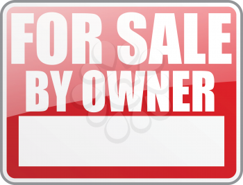 Royalty Free Clipart Image of a For Sale By Owner Sign