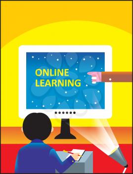 Royalty Free Clipart Image of Online Learning