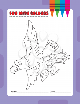 Royalty Free Clipart Image of an Eagle With a Fox
