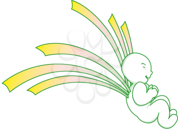 Royalty Free Clipart Image of a Baby Boy Angel