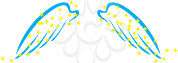 Royalty Free Clipart Image of a Pair of Angel Wings
