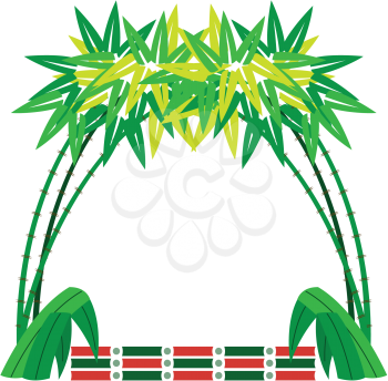 Royalty Free Clipart Image of a Bamboo Text Frame