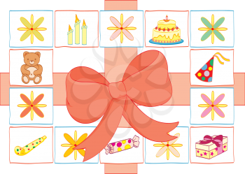 Royalty Free Clipart Image of Birthday Items