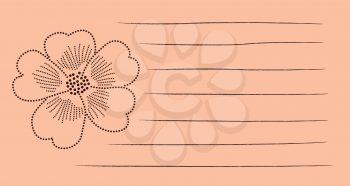 Royalty Free Clipart Image of a Floral Notepad Page