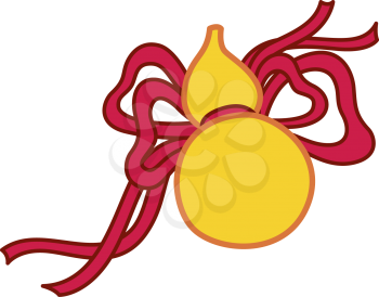 Royalty Free Clipart Image of an Oriental Fruit