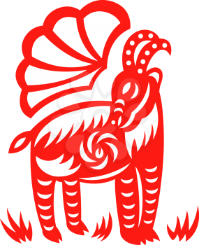 Royalty Free Clipart Image of an Oriental Goat