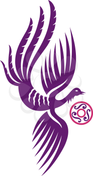 Royalty Free Clipart Image of a Phoenix