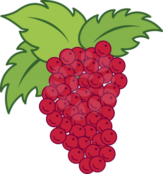 Royalty Free Clipart Image of Red Grapes
