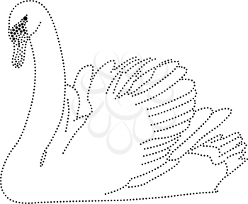 Royalty Free Clipart Image of a Swan