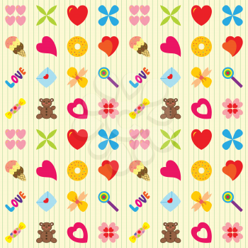 Royalty Free Clipart Image of a Valentine's Day Pattern