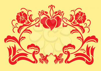 Royalty Free Clipart Image of a Wedding Day Decoration