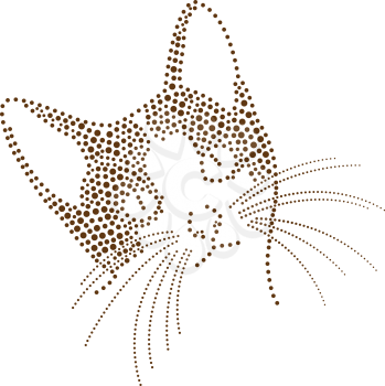 Royalty Free Clipart Image of a Cat's Face