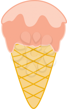 Royalty Free Clipart Image of an Ice Cream Cone