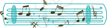 Royalty Free Clipart Image of Music Notes