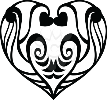 Royalty Free Clipart Image of a Decorative Heart