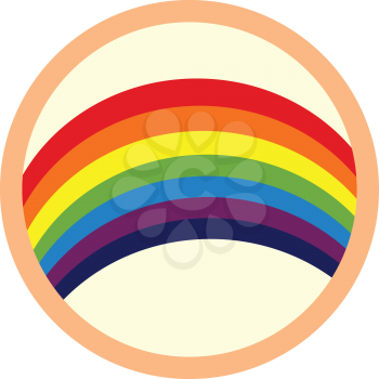 Royalty Free Clipart Image of a Rainbow Sign